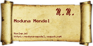 Moduna Mendel névjegykártya